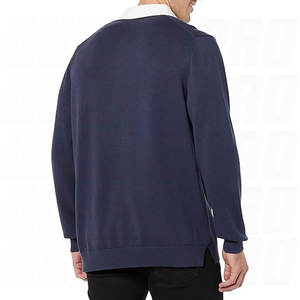 <b>Men's</b> Private Label Button Up Pullover Sports Jerseys Solid Pattern Regular Fit <b>Long</b> <b>Sleeve</b> <b>Men</b> <b>Polo</b> <b>Shirts</b> With Wholesale Price - Product Image 3