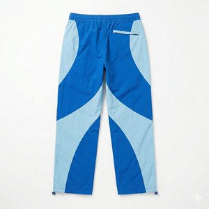 Men Color Block Nylon Track Pants Lightweight Sport <b>Trousers</b> Elastic Waist Casual Streetwear Private Label Service - Product Image 2