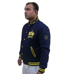 Blouson universitaire réversible en laine de baseball personnalisé, style Letterman, respirant, avec logo brodé fini, qualité supérieure - Product Image 1
