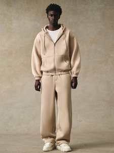 Conjunto de Sudadera con Capucha y Forro Térmico para Invierno, Unisex, Tallas Grandes, Estilo Urbano, con Cierre de Cremallera, Ligero - Product Image 6