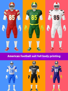 Ensemble d'uniformes de football américain flexibles, personnalisables avec le nom du joueur, vêtements de football pour les tournois et les entraînements - Product Image 3