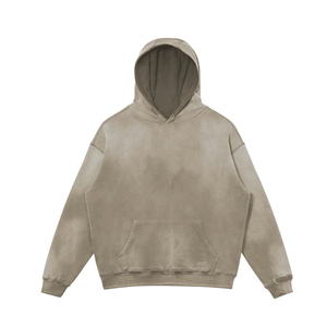Sweat à capuche surdimensionné pour homme, 100 % coton, écologique, avec logo personnalisé, style streetwear, épais (380g), vente en gros - Product Image 5