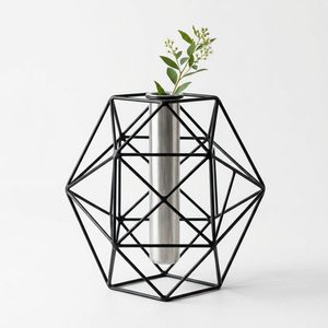 Handmade 27 cm Premium <b>Silver</b> <b>Wire</b> Cage Brass Vase Home Decor Hotel Wedding Table Centerpiece Elegant Flower Vase - Product Image 1