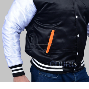 Customizable Men's College Baseball Varsity <b>Jacket</b> With Satin Light Weight Chenille Embroidery <b>Patches</b> Letterman Style - Product Image 4