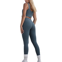 Ensemble de yoga sans couture taille haute pour femme, 6 pièces, élastique à la taille, grande taille, prix abordable, vente chaude