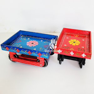 Chariot décoratif en bois Theperfectbazaar - Product Image 4