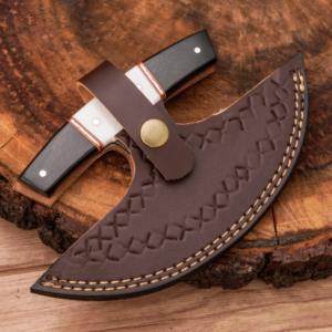 Cuchillo Ulu de Damasco Forjado a Mano Personalizable DIY con Mango de Cuerno y Hueso OEM/ODM 6 pulgadas Multiusos para Cocina y Bolsillo EDC - Product Image 6