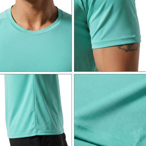 T-shirt d'entraînement pour homme à manches courtes, col rond, couleur personnalisable, coupe ajustée, léger, sportif, tailles adultes personnalisables - Product Image 5