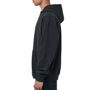 Sudadera con Capucha Oversize Personalizada para Hombre, Hombros Caídos, Forro Polar Grueso, Diseño Bicolor, Estilo Urbano, Fabricante de Ropa - Product Image 3