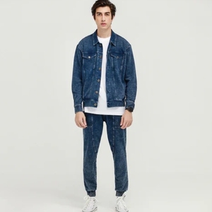 Hot Sale Custom Cotton Denim Manufacturer Men's Straight Leg regular Jeans Fashion Washed Men's Loose Wide Legs Trousers for Men - Product Image 5