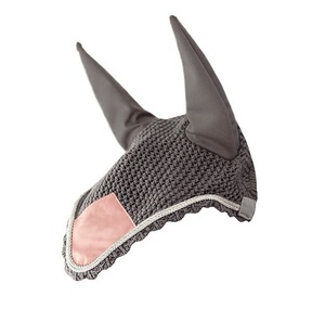 2022 Vente en gros OEM Usine Haute Qualité Voile anti-mouches pour chevaux, Bonnet en filet silencieux au crochet pour les oreilles, pour l'équitation - Product Image 6