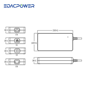 48~56V 300W 6.25A MAX. EM1331XK Series GaN Medical AC/<b>DC</b> Power Desktop <b>Adapters</b> for Medical Use - Product Image 2