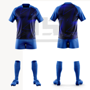 Conjunto de Camiseta y Pantalones Cortos Deportivos Personalizados para Equipos de Rugby, Tejido Transpirable de Primera Calidad, Antibacteriano y Ecológico para Partidos de Liga - Product Image 3