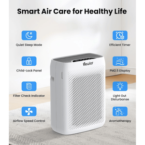 Purificatore d'Aria Domestico a 360 Gradi con Filtro a Carbone Attivo, Funzione Aromaterapia, Filtrazione HEPA H13 PM2.5, Filtro per Particelle da 0,3 Micron - Product Image 4