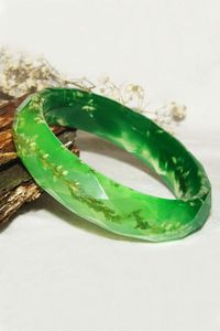 Brazalete de Resina Brillante con Diseño de Remolino, Brazalete de Resina con Flujo de Color, Brazalete de Resina con Bucle, Brazalete de Arte Moderno - Product Image 2