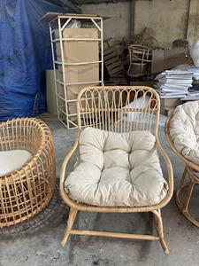 Sillón de Ratán para Balcón, Relajación al Aire Libre, Muebles de Estilo Vintage, Sillones Tejidos de Bambú y Ratán - Product Image 3