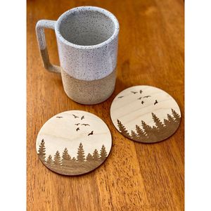 Classic Laser Engraved MDF Coasters for Durable <b>Table</b> <b>Protection</b> Home Decor Use Promotional Item - Product Image 2
