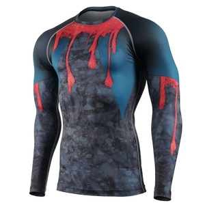 เสื้อรัดกล้ามเนื้อ MMA สำหรับผู้ชาย รุ่นปี 2026 OEM/ODM ดีไซน์ยอดนิยมล่าสุด พิมพ์ลายด้วยความร้อน ระบายอากาศได้ดี แห้งเร็ว เป็นมิตรต่อสิ่งแวดล้อม - Product Image 5