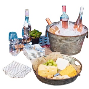 ถังน้ำแข็งโลหะสีเงินสุดหรูตู้แช่ไวน์ถ้วยแชมเปญเย็นเบียร์เหมาะสำหรับงานกิจกรรมร้านอาหารและใช้ในบ้าน - Product Image 4