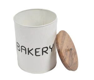 Caja de almacenamiento hecha a mano con revestimiento de Metal, diseño personalizado de aspecto Premium, color blanco, gran calidad, para uso en la cocina - Product Image 1
