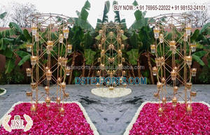 Candelabros hermosos para escenario de boda romántico, soportes fantásticos para escenario de boda, candelabros para escenario de boda occidental - Product Image 4