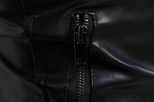 Manufacturer Customized <b>Cycling</b> Leather <b>Jacket</b> Stand Collar Costumes Style <b>Jacket</b> Black for <b>Men</b> - Product Image 3