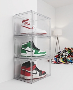 Boîte de présentation de chaussures en acrylique transparent moderne et élégante, personnalisable, facile à assembler pour une utilisation sur comptoir - Product Image 3