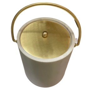 Top Quality Marble Ice <b>Bucket</b> Brass <b>Lid</b> And Handle Luxury Marble Dinnerware Wine Chiller Cooler Eco-Friendly - Product Image 1