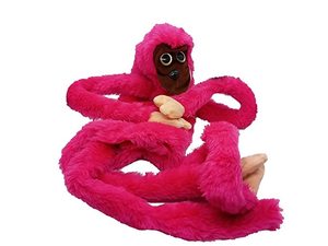 Marionnette singe ventrollogue pour tours de magie (rose) |   Marionnette de singe parlante en peluche douce pour spectacles de scène |   Lip Sync adapté aux débutants - Product Image 4