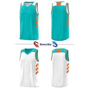 Camiseta Deportiva de Baloncesto con Cuello en V de 2 Colores, Ropa Deportiva para Exteriores con Nombre y Número de Equipo Personalizados - Product Image 3
