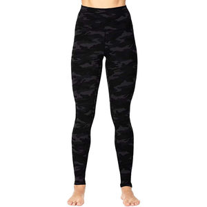 Leggings de yoga taille haute longueur intégrale imprimé camouflage en Spandex et Polyester, sans couture, avec taille élastique - Product Image 1