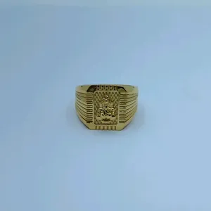 <b>Indian</b> Gold Jewellery Traditional Spiritual <b>ring</b> daily wear gold <b>ring</b> Textured Panel Design Classic Religious Finger <b>Ring</b> - Product Image 2