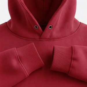 Ensemble de survêtement rouge à capuche pour homme, sweat-shirt et pantalon en coton, couleur unie, décontracté, pour l'automne, avec poches latérales - Product Image 4