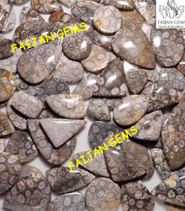 พลอยคอรัลแจสเปอร์ธรรมชาติคุณภาพสูง 100% รูปทรงคาโบชอง สำหรับทำเครื่องประดับ  ขัดเงาแล้ว รับรองโดยบุคคลที่สาม FAIJAN - Product Image 2