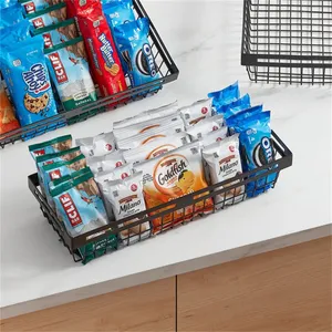ZAHID EXPORTS Rectangular Aluminium <b>Wire</b> <b>Basket</b> Storage Organizer for Bathroom Bohemian Design Multi-Functional Single-Piece - Product Image 2