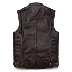 Veste en cuir de moto décontractée pour homme, toutes tailles, couleurs disponibles, veste de moto professionnelle en cuir véritable, veste d'hiver pour motard - Product Image 2