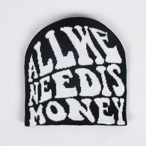 Unisex Wholesale Jacquard Beanie <b>Hats</b> All-Over Print <b>Winter</b> Warm Knitted 100% Acrylic Cuffless Beanie Custom Logo high quality - Product Image 1