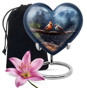 Urna de corazón pequeño de la Nebulosa del cisne giratorio-Urna de papá celebrada para cenizas-Urna de cremación para cenizas de adultos con bolsa de terciopelo gratis - Product Image 5