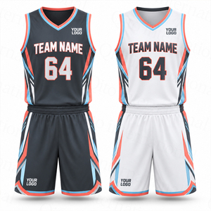 Ensemble de maillots de basket-ball réversibles haute performance pour hommes, uniforme de basket-ball pour équipes universitaires - Product Image 2