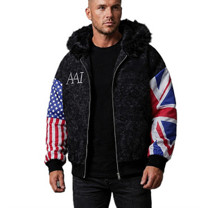 Sudaderas con capucha personalizadas con estampado gráfico y lavado ácido, de moda estadounidense, con MOQ bajo, proveedor mayorista, para hombre, de lujo, cortavientos, informales, con cremallera, para invierno - Product Image 1