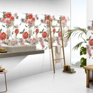 กระเบื้องบุผนังเซรามิกสีขาวเงา ขนาด 300x600 มม. สำหรับตกแต่งสไตล์มินิมอลในอาคารสำนักงานและโครงการเชิงพาณิชย์สมัยใหม่ - Product Image 1