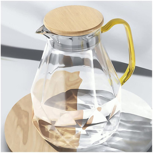 Durable Glass Water Jug Lid Handle BPA Free Eco-Friendly 1.8L Capacity Home Office School Gym Picnic <b>Camping</b> Travel Everyday - Product Image 3