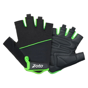 Gants de sport ZOTO à demi-doigts avec paume rembourrée en cuir pour la musculation, les tractions, l'entraînement, équipement de fitness pour hommes et femmes - Product Image 2