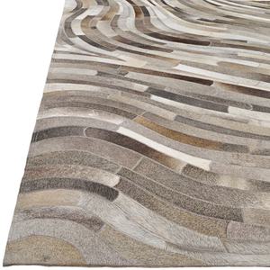 Tapis en cuir de vachette style persan avec rayures tissées en coton et motifs patchwork, antidérapant et adapté aux animaux domestiques, pour la prière à la maison - Product Image 4