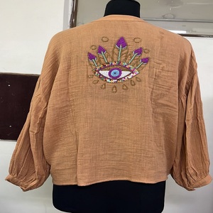 เสื้อคลุมผ้าก๊อซคอตตอน ดีไซน์ใหม่ คุณภาพพรีเมียม ชุดเดรสผู้หญิงสำหรับใส่ลำลอง มีจำหน่ายในราคาขายส่งจากผู้ผลิตในอินเดีย - Product Image 3
