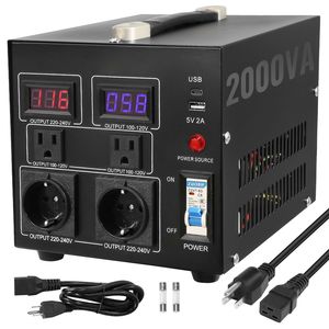 Convertitore di Tensione Industriale 2000W da 110V a 220V, Inverter e Convertitore Step Up/Down per Accesso a 220 Volt - Product Image 4