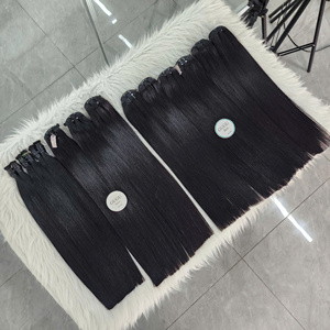 Cheveux naturels bruts 100 % authentiques du Vietnam, non-Remy, vierges, ondulés, lisses comme des baguettes, tissage double machine, toutes les couleurs disponibles - Product Image 3
