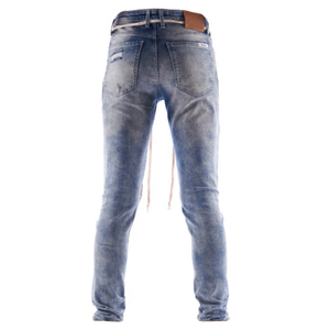 Wholesale <b>Men</b> Vintage Light Premium Denim <b>Jeans</b> Streetwear Straight Fit Distressed Casual Pants Trendy Y2K Summer Solid Front - Product Image 2