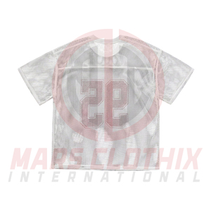 Maillot de football américain rétro tendance, style streetwear, coupe courte, fabriqué en usine, vintage, haute qualité - Product Image 2