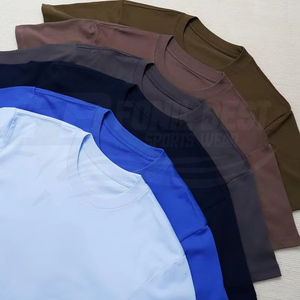 High Quality Men's 100% <b>Polyester</b> Blank Customizable Regular Fit Breathable <b>T</b>-<b>shirts</b> 180g Front logo Lightweight Wholesale - Product Image 3